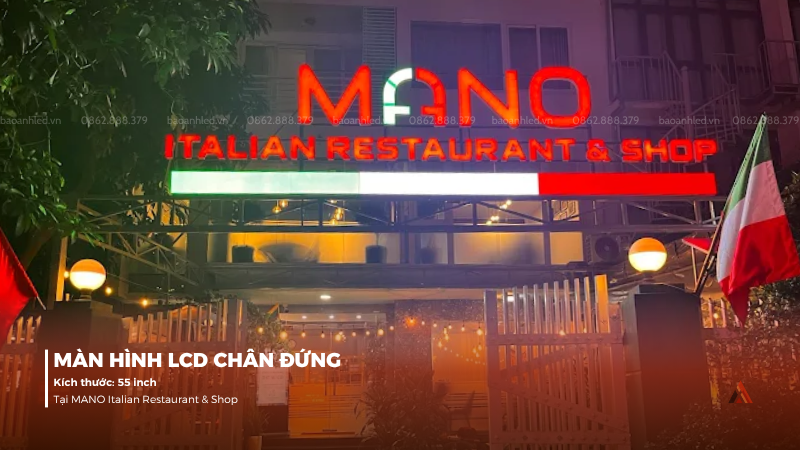 anh-lap-dat-man-hinh-lcd-55-inch-chan-dung-trong-nha-tai-mano-italian-restaurant-&-shop-1